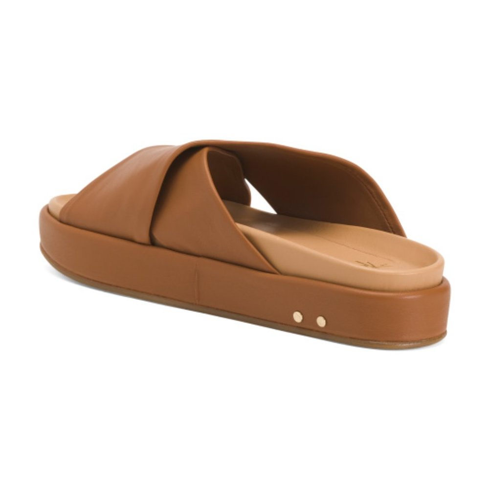 BEEK Leather Kite Handmade Platform Criss Cross Sandals - Picture 2 of 2